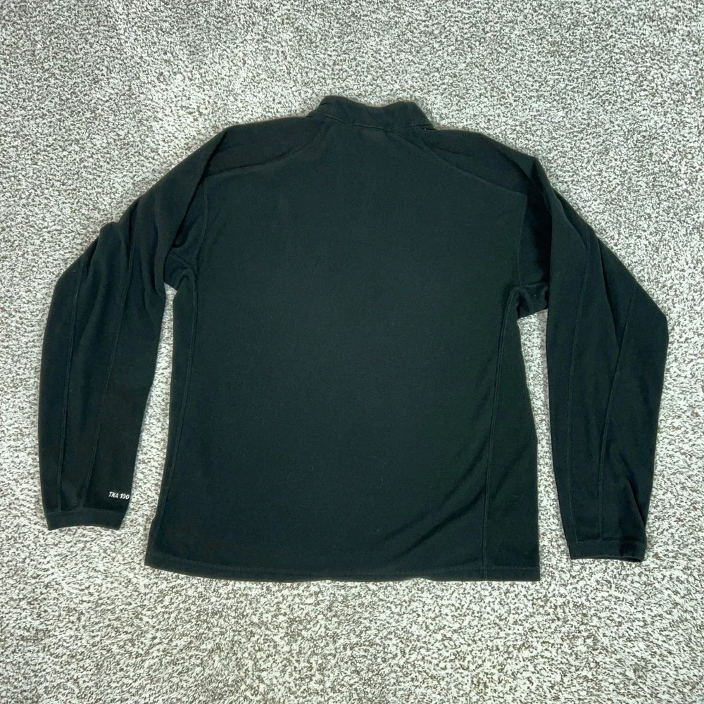 North Face Pullover Mens Medium Black TKA 100 Fleece 1/4 Zip Hiking Sweater Gorp